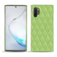 Coque cuir Samsung Galaxy Note10+ - Vert olive - Couture ( Nappa - Pantone 578U ) 