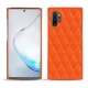 Samsung Galaxy Note10+ leather cover - Orange fluo - Couture
