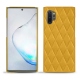 Samsung Galaxy Note10+ leather cover - Jaune soulèu - Couture