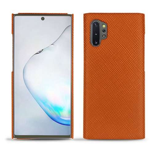 Lederschutzhülle Samsung Galaxy Note10+Orange vibrant ( Pantone #e36b39 ) 