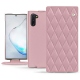 Housse cuir Samsung Galaxy Note10 - Rose - Couture ( Nappa - Pantone 2365C ) 