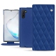 Custodia in pelle Samsung Galaxy Note10 - Bleu océan - Couture ( Nappa - Pantone 293C ) 