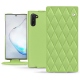 Samsung Galaxy Note10 leather case - Vert olive - Couture ( Nappa - Pantone 578U ) 