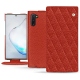 Custodia in pelle Samsung Galaxy Note10 - Papaye - Couture ( Pantone 180C ) 