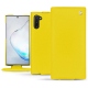 Housse cuir Samsung Galaxy Note10 - Jaune fluo