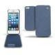 Apple iPhone 5  leather case - Jean vintage ( Roughtcut - Pantone 285U  ) 