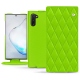 Samsung Galaxy Note10 leather case - Vert fluo - Couture