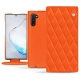 Samsung Galaxy Note10 leather case - Orange fluo - Couture