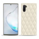 Lederschutzhülle Samsung Galaxy Note10 - Blanc - Couture ( Bologna - White ) 