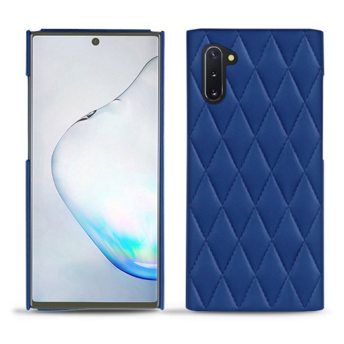 Samsung Galaxy Note10 leather caseBleu océan - Couture ( Nappa - Pantone #15458a) 
