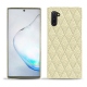 Samsung Galaxy Note10 leather cover - Ivoire - Couture ( Sleek P C12 - White ) 