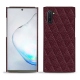 Lederschutzhülle Samsung Galaxy Note10 - Lie de vin - Couture ( Pantone 5115C ) 