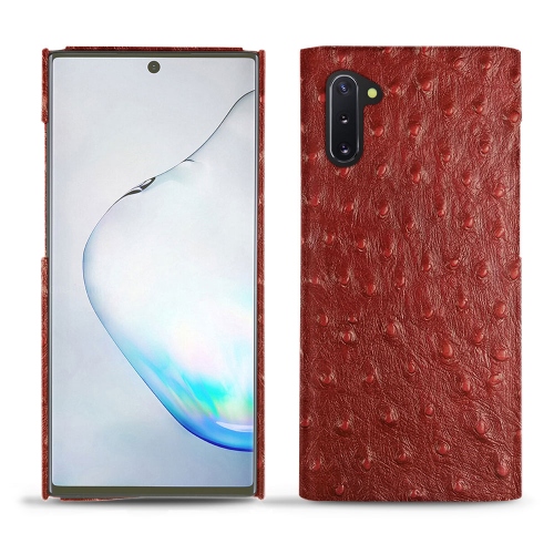 Lederschutzhülle Samsung Galaxy Note10Autruche ciliegia ( Pantone #a4343a ) 