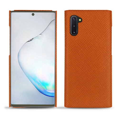 Capa em pele Samsung Galaxy Note10Orange vibrant ( Pantone #e36b39 ) 