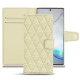 Capa em pele Samsung Galaxy Note10 - Ivoire - Couture ( Sleek P C12 - White ) 