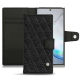 Samsung Galaxy Note10 leather case - Ebène - Couture ( Sleek P C12 - Black ) 