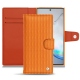 Samsung Galaxy Note10 leather case - Abaca arancio