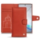 Samsung Galaxy Note10 leather case - Arange clouquié