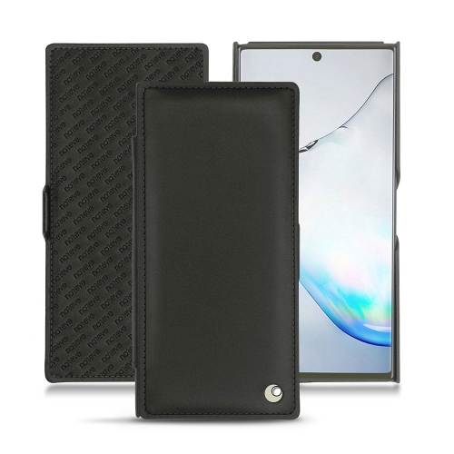 Housse en cuir pour Samsung Galaxy Note 10 étui noir cover coque case pour pochette en mousse 