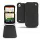 レザーケースHTC Desire X  - Dark vintage ( Roughtcut - Black#5256 ) 