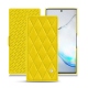 Capa em pele Samsung Galaxy Note10 - Jaune fluo - Couture