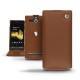 Custodia in pelle Sony Xperia U  - Marron ( Nappa - Pantone 1615C ) 