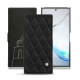 Samsung Galaxy Note10 leather case - Negre poudro - Couture