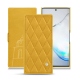 Samsung Galaxy Note10 leather case - Jaune soulèu - Couture