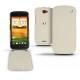Housse cuir HTC One S  - Ivoire ( Sleek P C12 - White ) 