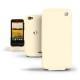 Capa em pele HTC One V  - Beige ( Nappa - Pantone 7502C ) 
