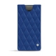 Capa em pele Samsung Galaxy Note10 - Bleu océan - Couture ( Nappa - Pantone 293C ) 