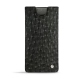 Pochette cuir Samsung Galaxy Note10 - Autruche nero