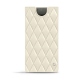 Capa em pele Samsung Galaxy Note10+ - Blanc - Couture ( Bologna - White ) 