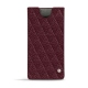 Lederschutzhülle Samsung Galaxy Note10+ - Lie de vin - Couture ( Pantone 5115C ) 