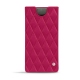 Pochette cuir Samsung Galaxy Note10+ - Rose fluo - Couture
