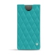 Samsung Galaxy Note10+ leather pouch - Bleu fluo - Couture