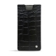 Capa em pele Samsung Galaxy Note10+ - Crocodile nero