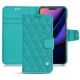 Housse cuir Apple iPhone 11 Pro - Bleu fluo - Couture