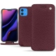 Housse cuir Apple iPhone 11 - Lie de vin ( Pantone 5115C ) 