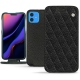 Apple iPhone 11 leather case - Ebène - Couture ( Sleek P C12 - Black ) 