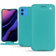 Housse cuir Apple iPhone 11 - Bleu fluo