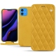 Housse cuir Apple iPhone 11 - Jaune soulèu - Couture