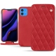 Lederschutzhülle Apple iPhone 11 - Rouge troupelenc - Couture