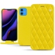Custodia in pelle Apple iPhone 11 - Jaune fluo - Couture