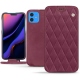 Housse cuir Apple iPhone 11 - Prune vintage - Couture