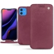 Apple iPhone 11 leather case - Prune vintage ( Pantone 512C ) 