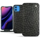 Custodia in pelle Apple iPhone 11 - Autruche nero