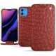 Apple iPhone 11 leather case - Autruche ciliegia