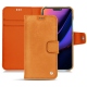 Apple iPhone 11 leather case - Mandarine vintage ( Pantone 165C ) 