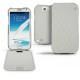 Samsung Galaxy Note 2  leather case - Gris - Couture ( Nappa - Pantone W428C ) 